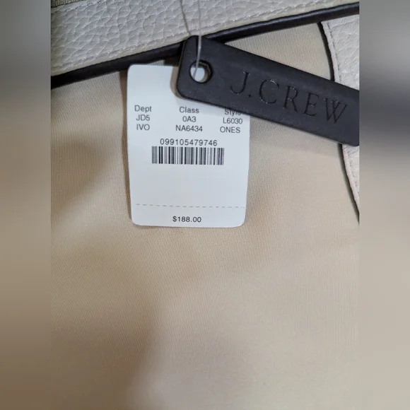 J. Crew White and Gold Crossbody Bag - Picture 6 of 7